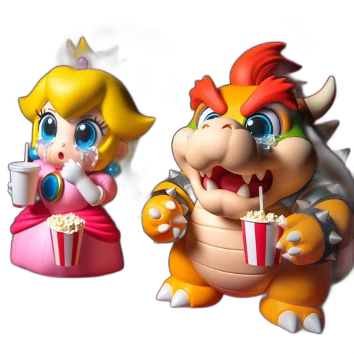 food, crown, 3d render, concept art, pixel art, two, mario, series transparent PNG cut-out