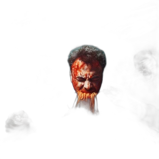 face, mask, creature, staff, concept art, 3d render, pixel art, comic book art transparent PNG cut-out