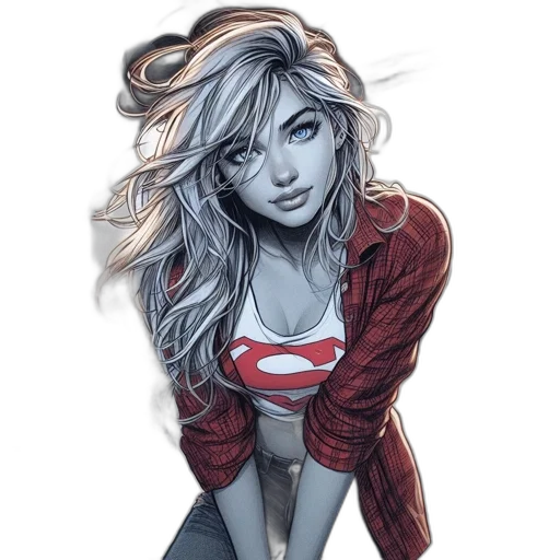 comic book art, concept art, cartoon, fantasy art, red, artistic, rendering, features transparent PNG cut-out