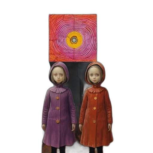 jacket, concept art, oil painting, 3d render, snow, outer space, two, identical transparent PNG cut-out