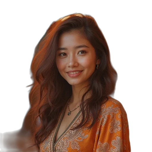 staff, face, dress, jewelry transparent PNG cut-out