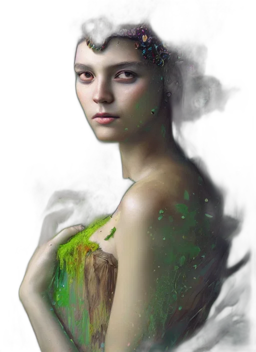 face, dress, creature, crown transparent PNG cut-out
