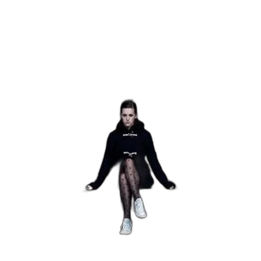 jacket, dress, creature, umbrella, pixel art, 3d render, concept art, dark transparent PNG cut-out
