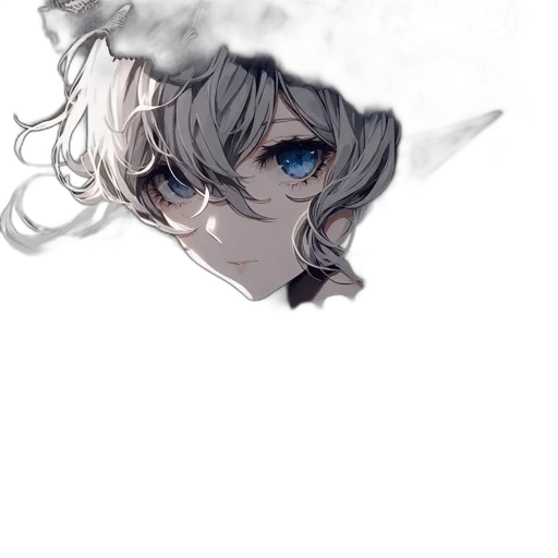 crown, hat, face, mask, watercolor, anime, concept art, photorealistic transparent PNG cut-out