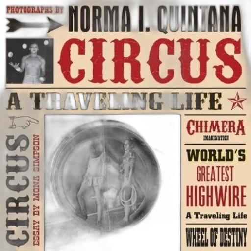 vintage-style, poster, circus, traveling, life, norma, quintana, featuring transparent PNG cut-out