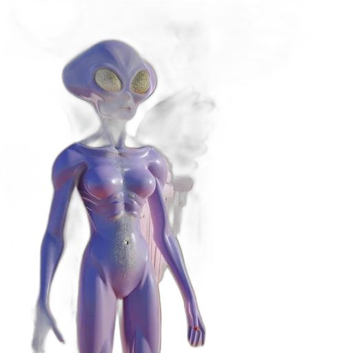 robot, creature, concept art, 3d render, fantasy art, vaporwave, outer space, pastel transparent PNG cut-out