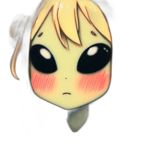 mask, face, staff, creature, anime, watercolor, concept art, cartoon transparent PNG cut-out