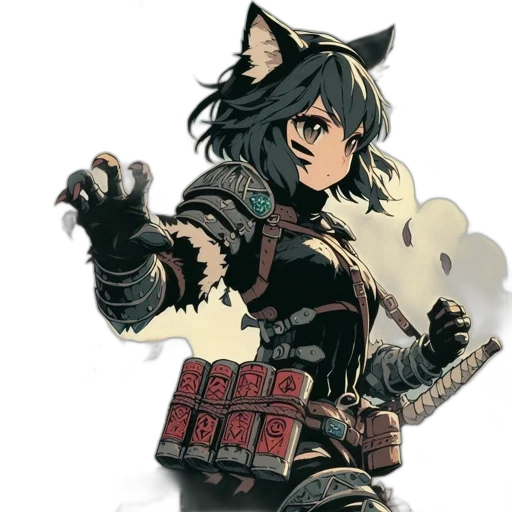 weapon, staff, sword, animal, concept art, fantasy art, pixel art, anime transparent PNG cut-out
