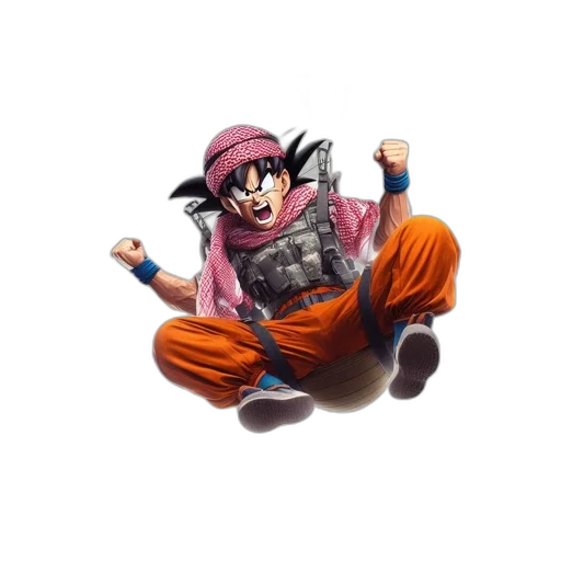 jacket, weapon, animal, hat, concept art, anime, 3d render, cartoon transparent PNG cut-out