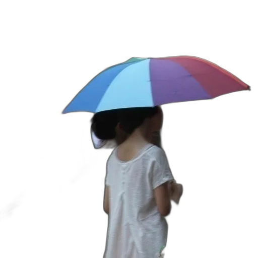 umbrella, dress, hat, staff transparent PNG cut-out
