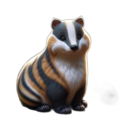 animal, creature, staff, concept art, 3d render, photorealistic, fantasy art, raccoon-like transparent PNG cut-out