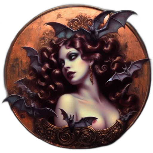 jewelry, dragon, fantasy art, concept art, oil painting, photorealistic, dark, woman transparent PNG cut-out
