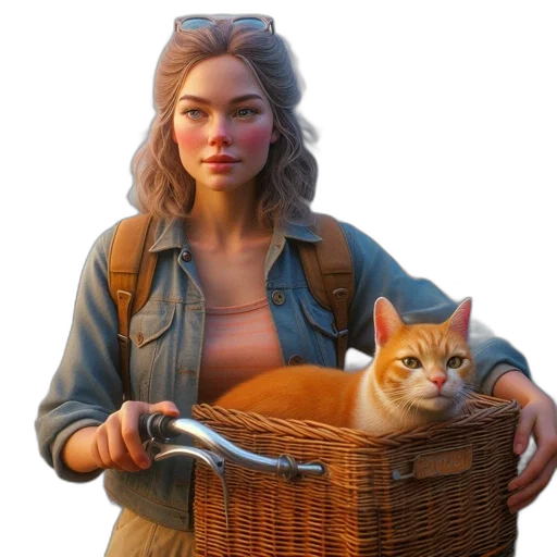 animal, jacket, creature, hat, concept art, photorealistic, 3d render, fantasy art transparent PNG cut-out