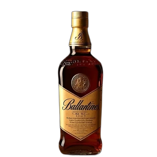 bottle, ballantines, gold, seal transparent PNG cut-out