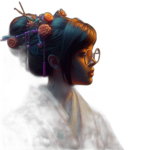 crown, face, staff, concept art, photorealistic, fantasy art, oil painting, neon lights transparent PNG cut-out