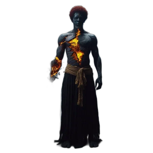 staff, creature, concept art, fantasy art, 3d render, pixel art, dark, imposing transparent PNG cut-out