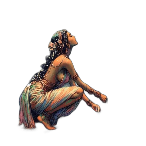 dress, jewelry, creature, concept art, 3d render, fantasy art, watercolor, ancient transparent PNG cut-out