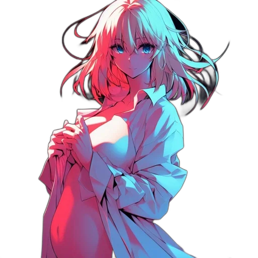 dress, flower, jacket, creature, anime, concept art, pixel art, vaporwave transparent PNG cut-out
