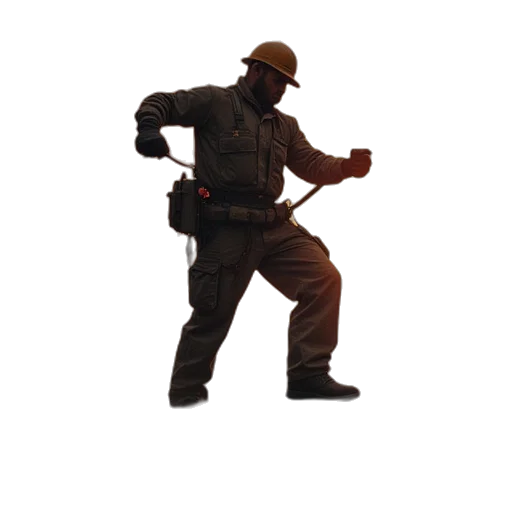 staff, weapon, hat, jacket transparent PNG cut-out