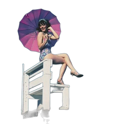 umbrella, furniture, dress, staff, pixel art, concept art, 3d render, vaporwave transparent PNG cut-out