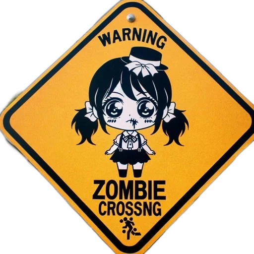 concept art, anime, comic book art, cartoon, warning, sign, chibi-style, character transparent PNG cut-out