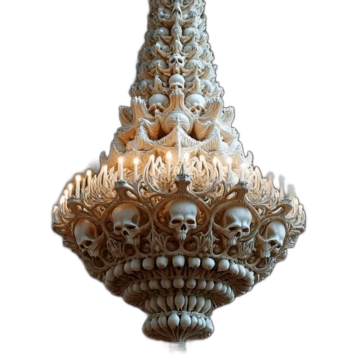 crown, jewelry, mask, staff, 3d render, photorealistic, gothic, cathedral transparent PNG cut-out