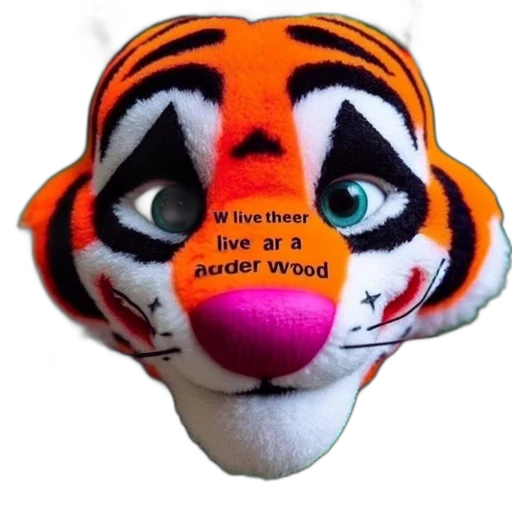 animal, mask, creature, face, 3d render, photorealistic, vaporwave, cartoon transparent PNG cut-out