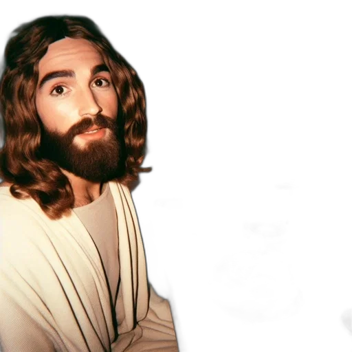 hair, animal, face, sword, photorealistic, man, resembling, jesus transparent PNG cut-out