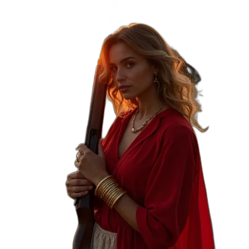 staff, sword, weapon, jewelry, concept art, fantasy art, fire, woman transparent PNG cut-out