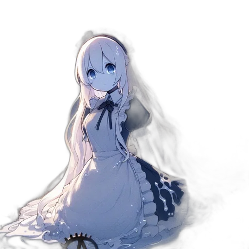 dress, robot, creature, dragon, anime, pixel art, concept art, fantasy art transparent PNG cut-out