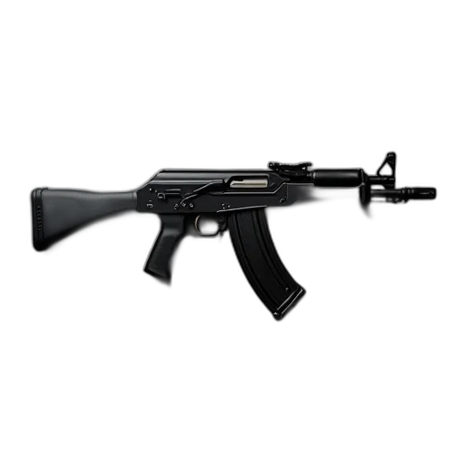 weapon, 3d render, black, mp40, action, against, grey, background transparent PNG cut-out