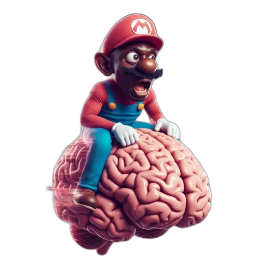 hat, mask, crown, 3d render, concept art, pixel art, photorealistic, mario transparent PNG cut-out