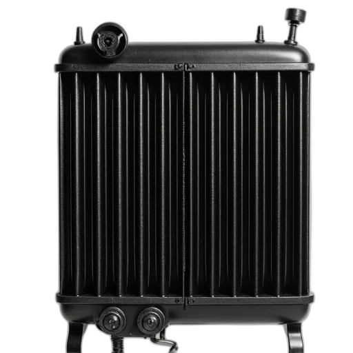 close-up, image, radiator, series, vertical, fins, predominantly, black transparent PNG cut-out