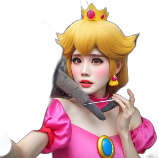 crown, dress, staff, face, 3d render, concept art, photorealistic, fantasy art transparent PNG cut-out