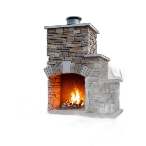 3d render, photorealistic, fire, outdoor transparent PNG cut-out