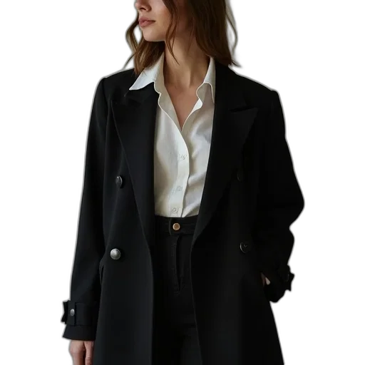 jacket, staff, dress, concept art, photorealistic, dark, monochrome, earth tones transparent PNG cut-out