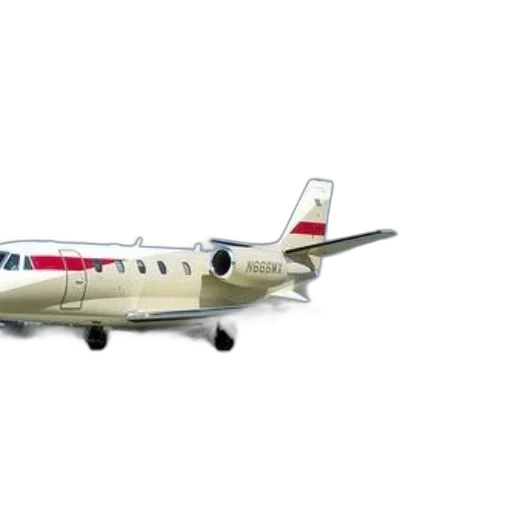 3d render, photorealistic, private, jet, registration, number, n666mx, parked transparent PNG cut-out