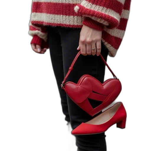 shoes, jacket, 3d render, red, monochrome, striped, sweater, black transparent PNG cut-out
