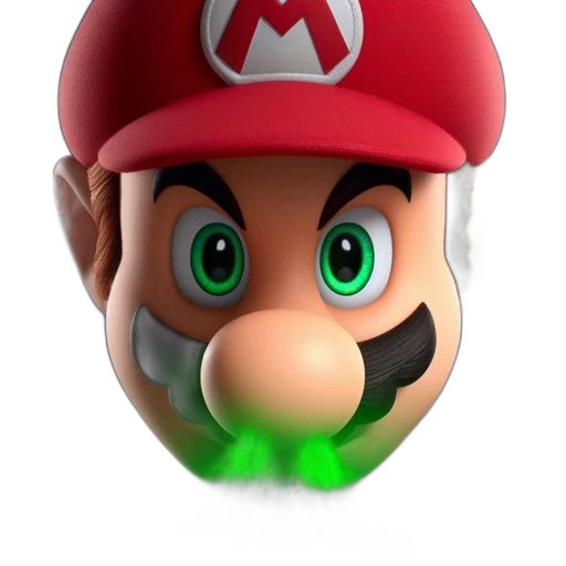 mask, face, hat, creature, 3d render, concept art, photorealistic, pixel art transparent PNG cut-out