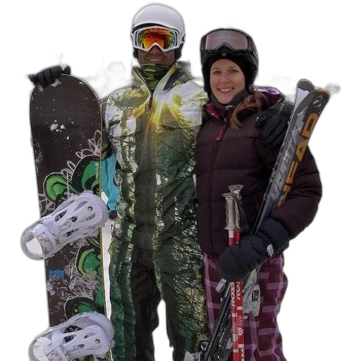 jacket, staff, snow, man transparent PNG cut-out