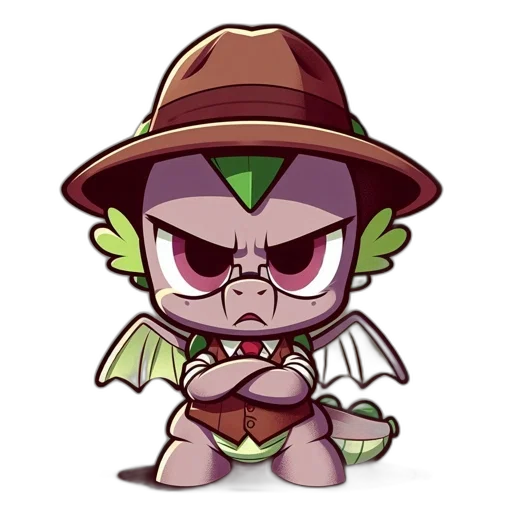 hat, creature, staff, pixel art, concept art, cartoon, fantasy art, animated transparent PNG cut-out