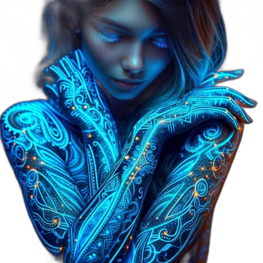 dress, jewelry, jacket, mask, fantasy art, cyberpunk, photorealistic, concept art transparent PNG cut-out