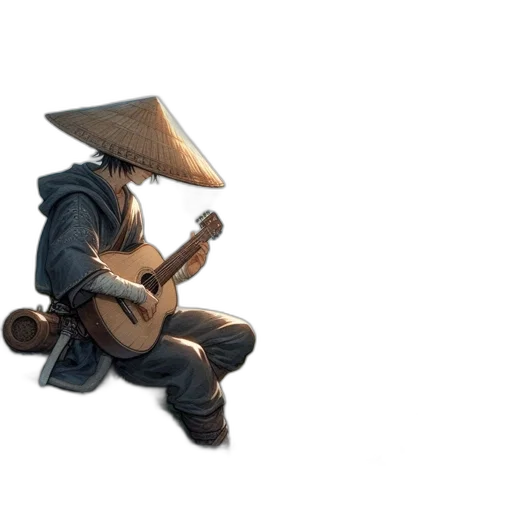 hat, staff, weapon, jacket, concept art, fantasy art, pixel art, 3d render transparent PNG cut-out
