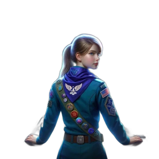 jacket, staff, face, crown, concept art, fantasy art, pixel art, cyberpunk transparent PNG cut-out