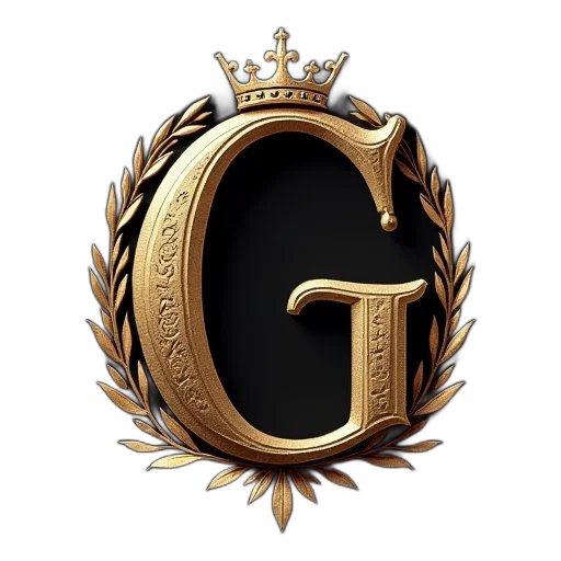 crown, jewelry, letter, emblem transparent PNG cut-out