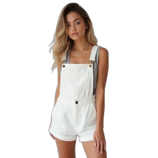 dress, women, white, denim transparent PNG cut-out