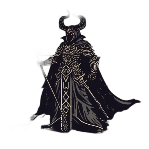 staff, mask, dress, dragon, concept art, fantasy art, pixel art, comic book art transparent PNG cut-out