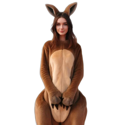 animal, creature, dress, jacket, concept art, woman, dressed, like transparent PNG cut-out