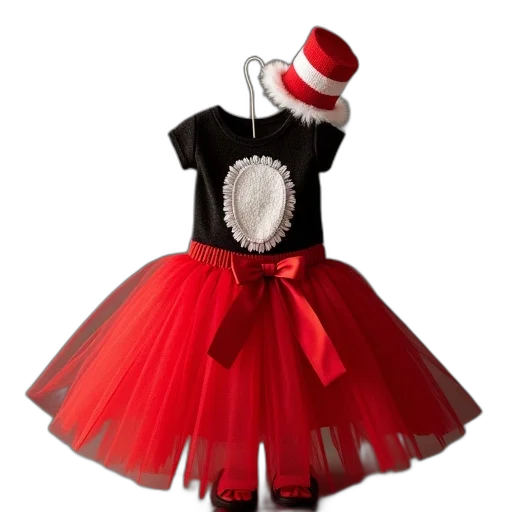 dress, 3d render, red, baby transparent PNG cut-out