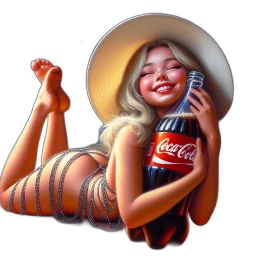 bottle, food, hat, dress, photorealistic, oil painting, concept art, fantasy art transparent PNG cut-out
